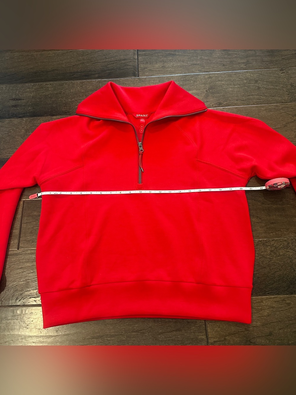 SPANX Women’s “Spanx Red” Half-Zip Sweater - Picture 5 of 5
